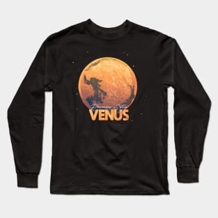 Venus Planet Logo, Astronomy Space Exploration Art Long Sleeve T-Shirt